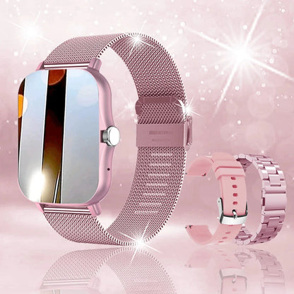 +3pc Square Smart Watch Women Men Smartwatch Touch Dial Calls Music Smartclock For Android IOS Fitness Tracker Sport Smart-watch