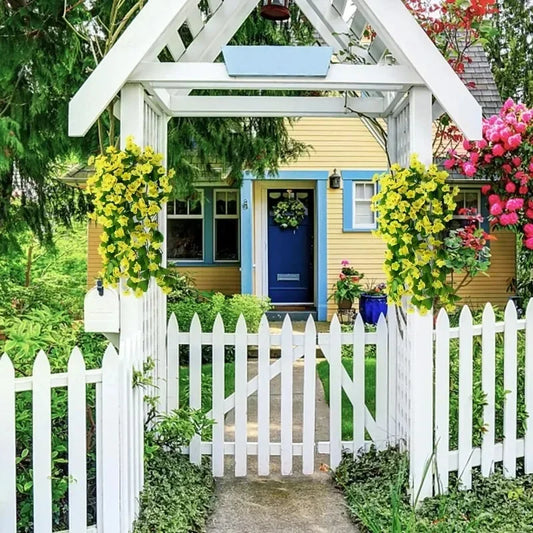 2-8PCS Indoor Outdoor Artificial Morning Glory Wall Hanging Faux Flowers Home Decor Garden Floral Arrangement Decorations