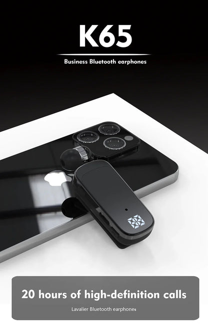 K65 20 Hours Work Time Mini Wireless Bluetooth Headset handsfree Call Remind Vibration Sport Clip Driver Earphone F920 K55 F580