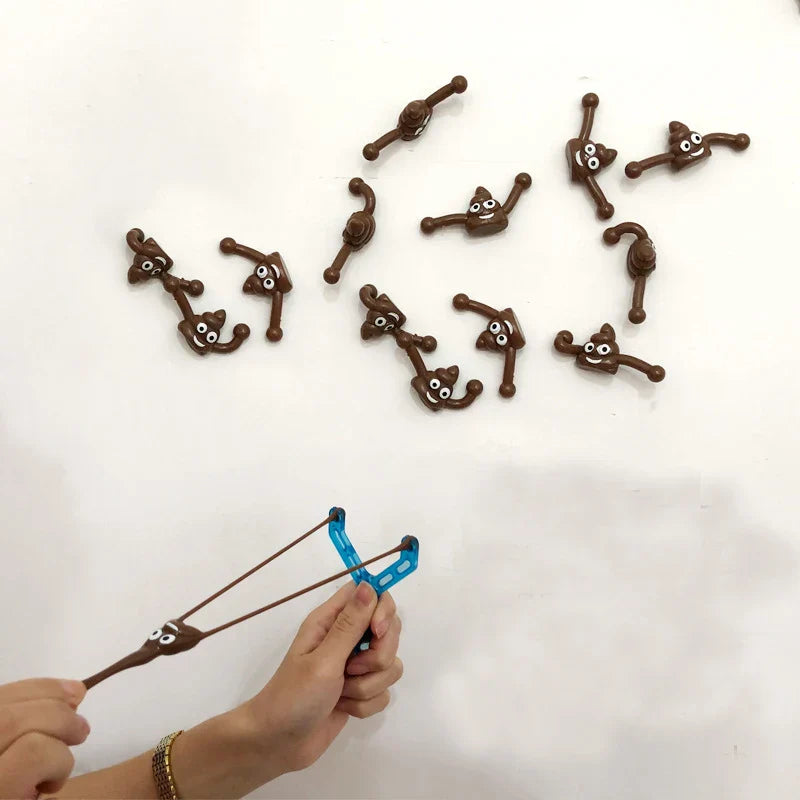 5-20 Pcs Kids Fun Slingshot Poop Toys Kids Party Favors Boys Girls Pinata Filler Baby Shower Favor Bags Carnival Prizes