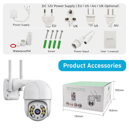 4K 8MP Wireless IP Camera Outdoor Security Wifi PTZ Camera 4MP HD Auto Tracking Video Surveillance CCTV Camera P2P iCsee APP