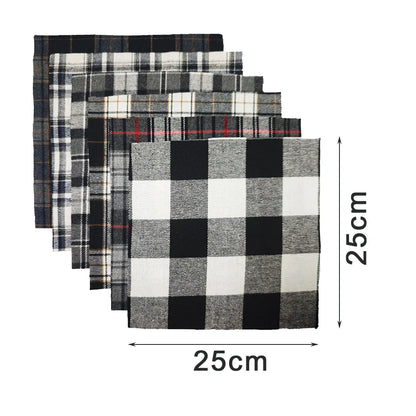 Teramila 25x25cm5-6PC/Lot Polyester-Cotton Plaid Patchwork Printed Cloth Sewing Quilting Fabric Needlework DIY Handmade Material