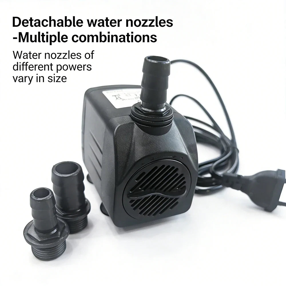 AC220V Multi-functional Silent Aquarium Submersible Pump, Landscape Large-flow Water Spray Pump,Fish Pond Water Circulation Pump