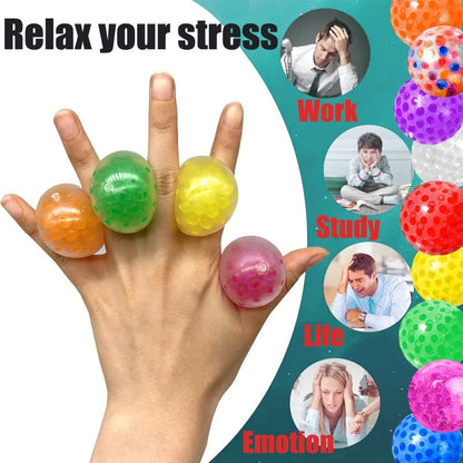 3.5cm Squeeze Ball Soft Rubber Grape Ball Stress Relief Party Favors Kids Boy Girl Birthday Party Supplies Gifts 5/10/15/20Pcs