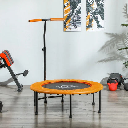 PINGGO 40" Fitness Trampoline with Adjustable Handle, Rebounder Trampoline,Mini Jumper for Indoor Exercise Workout, For AdultS