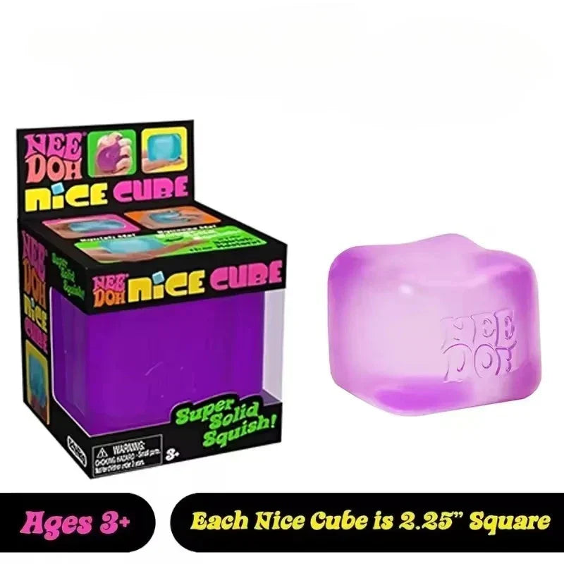 NEW Trending Nee Doh Jellyfish & Cube Squish Toy - Soft Jelly Squeeze Stress Relief Fidget, Sensory NeeDoh for Kids & Adults @！