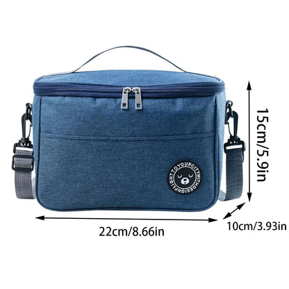 Thermal bag bento bag aluminum foil thickened lunch box thermal bag with rice shoulder strap bento bag one pack