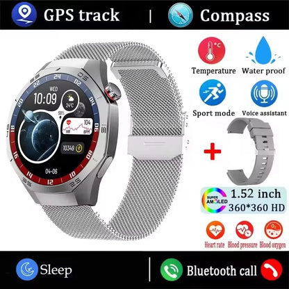 Smart Watch 5 Pro GPS NFC Smartwatch Men 360*360 AMOLED Screen Heart Rate Monitor Bluetooth Call IP67 Waterproof Men Smartwatch