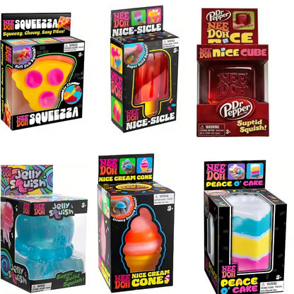 Schylling Needoh Nice Cube Sensory Nice-Sicle Stress Relief Squishy Cube Anti-Anxiety Squeeze Object For Focus ADHD Population