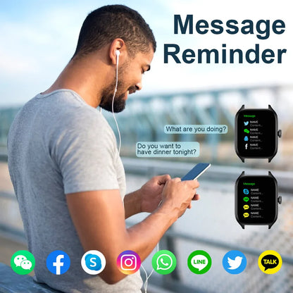 LAXASFIT H9 Smart Watch Dialing Answering Calls Exercise Tracking Heart Rate Sleep Monitor Bluetooth Smartwatch Man Woman Gift