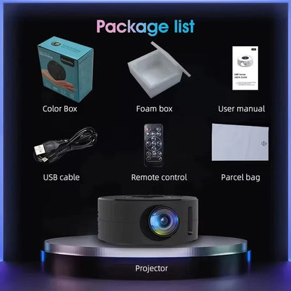 YT200 Projector Home Low Noise LCD Mini Portable Children's Wireless Mobile Phone Same Screen Projection Projector