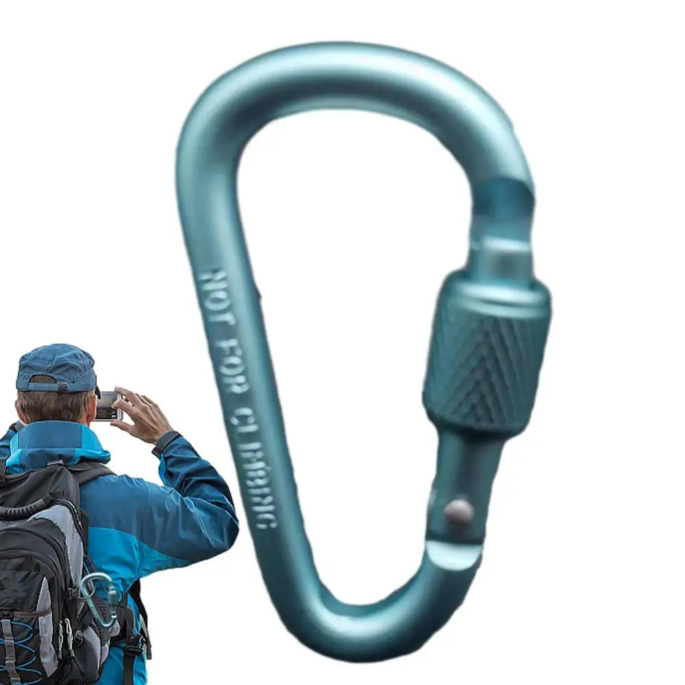 Outdoor Climbing Carabiner D Shaped Paracord Tensioner Key Chain Clip Aluminum Alloy Guylines Tensioner Camp Mountaineering Hook