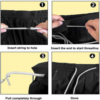 2PCS New Easy threaders Drawstrings Replacement Metal Rope Threader Needle Stick Versatile Spring Drawstring Threader for Pants