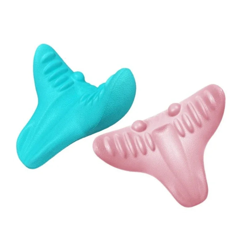 Neck Shoulder Stretcher Relaxer Cervical Chiropractic Traction Device Massage Pillow for Pain Relief Cervical Spine Alignment