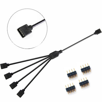 Sync Motherboard Cable 4PIN 12V RGB 3PIN 5V ARGB 1 to 2/1 to 3/1 to 4/1to 5 Extension line