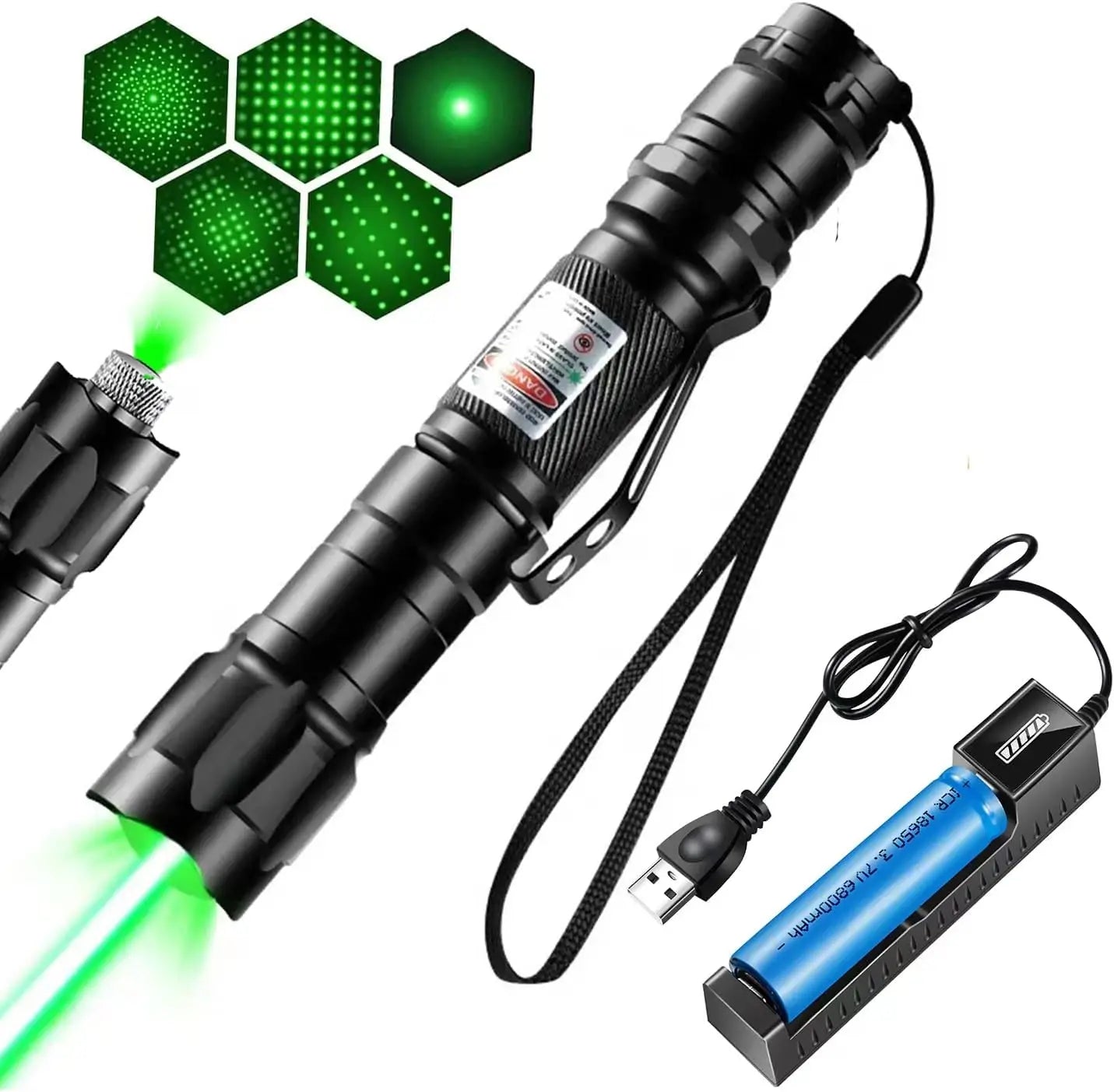 Green light 009 Laser Pointer Transform Pattern Pet LED Cute Laser Cat Toy Interactive Bright Animation Has battery Pen Toy