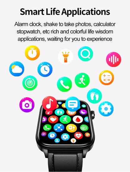2025 New AI Diagnosis Blood Lipids Uric Acid Body composition Test Smart Watch For Men ECG+PPG Bluetooth Call Health Smartwatch