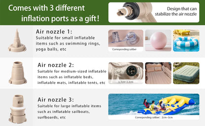 DOTWISE Mini Electric Air Pump Brushless Motor Wireless Air Compressor High Flow Small Air Mattres Kayak Paddle Outdoor Air Pump