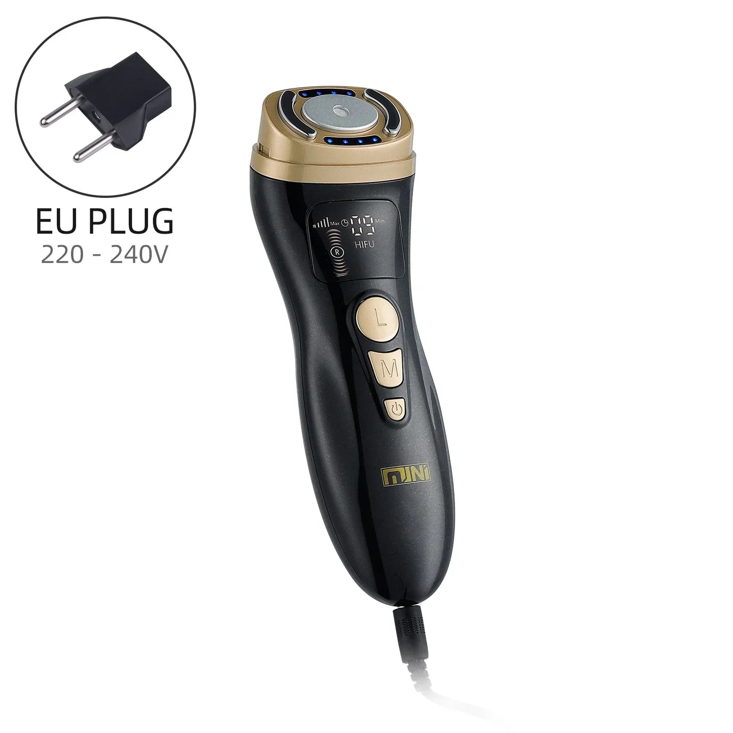 Mini HIFU Machine Ultrasonic RF EMS HIFU Facial Lifting Skin Tightening Device Face Chin Neck Eye Anti Wrinkle Massager Home Use