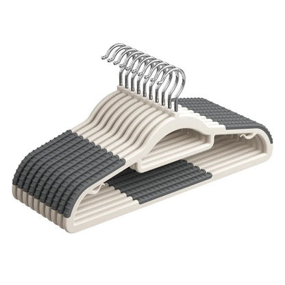 10PCS Anti Slip Hanger Household Clothes Hanger Plastic Non Marking and Anti Slip Hanger Clothing Rack Drying Rack for Clothes