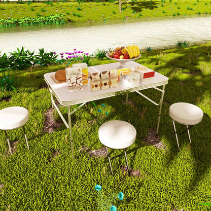 Folding Picnic Table Outdoor,Folding computer table for Homework Compact Handy Camping Table Garden Party BBQ,Multi-Purpose