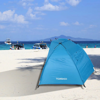TOMSHOO Camping Tent Outdoor Sports Sunshade Tent Oxford Fabric Lightweight Tent for Fishing Picnic Beach Park