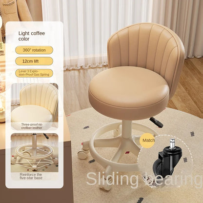 Ins Style Desk Chair Swivel Rolling Chair With Footrest Adjustable Height Home Computer Task Chair For Bedroom Make Up
