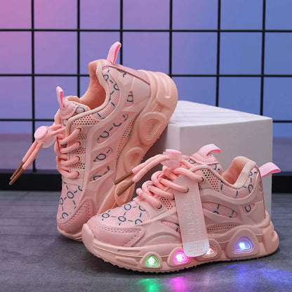 LED Baby Luminous Shoes LED Light Up Shoes For Girls Toddler Walking Shoes Girls Kids Children Baby Casual Sneaker for Boy Kid
