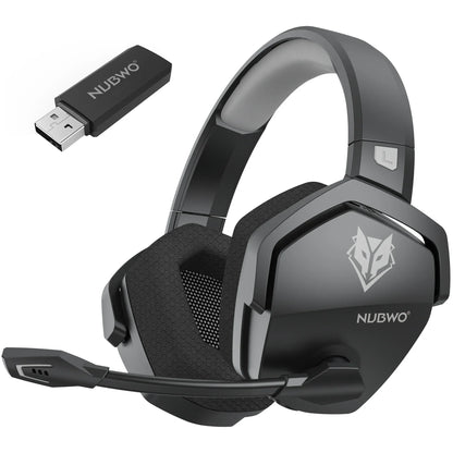 NUBWO G06 Wireless Headsets Gamer with Charging Station for Headset and PS5 Controller Gaming Headphones Long Battery Life