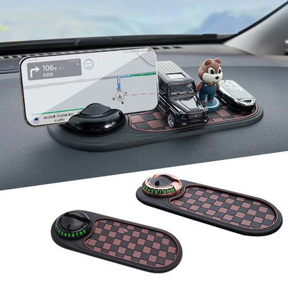 2 in 1 Car Phone Mount with Anti Slip Mat Dashboard Phone Holder 360-Degree Rotation Stable Smartphone Holder Universal