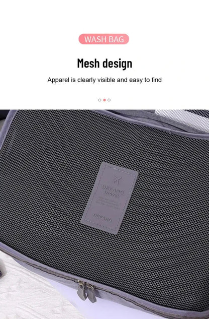 6pcs Multifunction Travel Bags Waterproof Clothes Storage Luggage Organizer Pouch Packing Cube Men And Women Travel Storage Bag