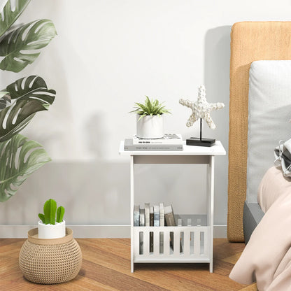 Bedside Tables, Bedside Tables for Bedroom, Wooden Nightstand End Tables with Open Shelf,for Living Room Bedroom,22x34x40cm