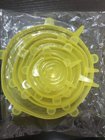 Silicone Stretch Lid Kitchen Accessories Can Be Reused Food Cover Plastic Wrap Cover Fresh-keeping Sealed Bowl Storage Home