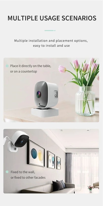 WiFi Window Camera 2.4/5GHz 3MP Full Color Night Vision Indoor Security Camera Replaces Outdoor Cam Through Window Surveillance