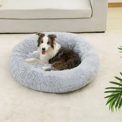 Soft Long Plush Dog Bed House – Cozy Pet Basket, Cushion, Cat Mat, Best for Dogs & Cats