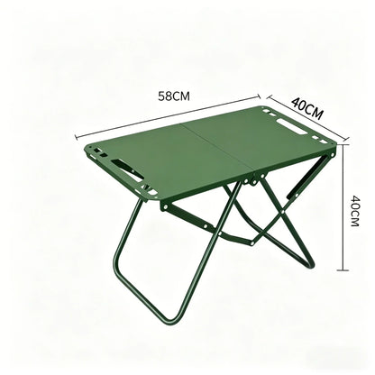 Portable Foldable Picnic Table, Lightweight Outdoor Camping & Beach Table with Hollow Edge, Hangable and Easy to Carry for Trave