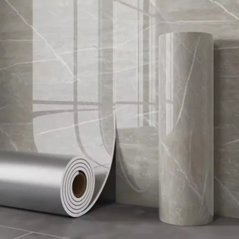 1 Roll Marble Thick Foam Imitation Tile Self-Adhesive Wallpaper Bedroom Living Room Decoration Bathroom Waterproof Wall Sticker