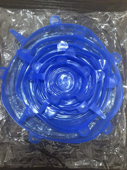 Silicone Stretch Lid Kitchen Accessories Can Be Reused Food Cover Plastic Wrap Cover Fresh-keeping Sealed Bowl Storage Home