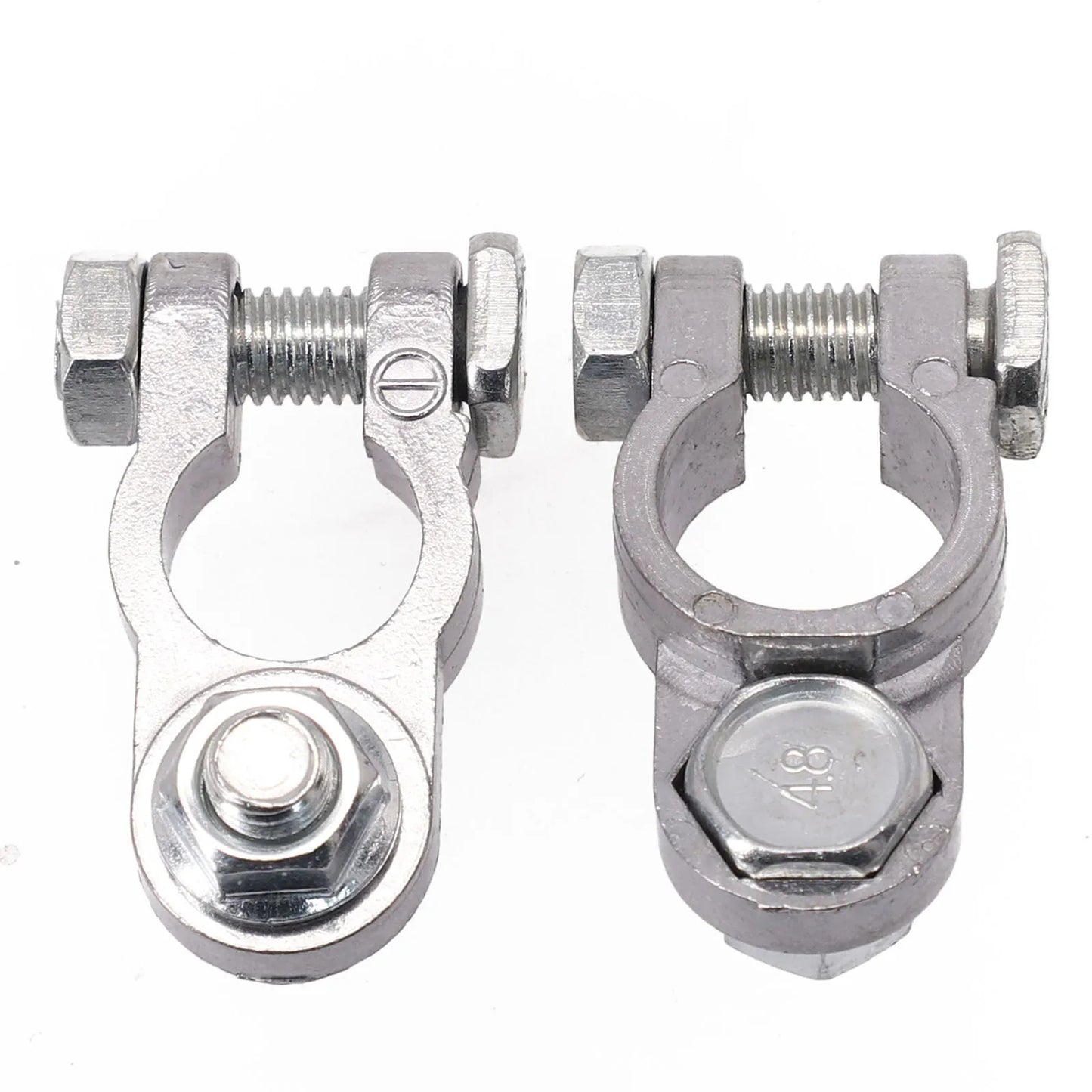 1 Pair Battery Terminal Clamp Zinc Alloy Positive & Negative Pole Auto Car Screw Connector Car Battery Terminal Clamp