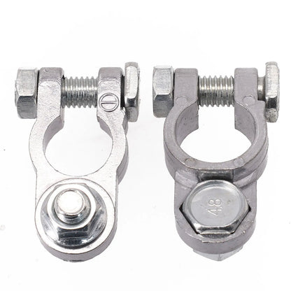 1 Pair Battery Terminal Clamp Zinc Alloy Positive & Negative Pole Auto Car Screw Connector Car Battery Terminal Clamp