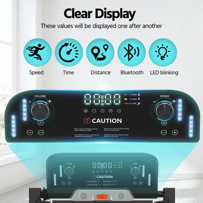 3-in-1 Folding Treadmill Walking Pad, 3.0 HP Quiet Motor, 9% Adjustable Incline, Max 14km/h, LCD Monitor & Safety Warn