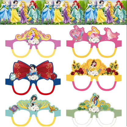 Princess Theme Party Favors Supplies Slap Bracelets Keychain Straw Stamp for Girls Birthday Decration Goodie Bag Gifts Fillers
