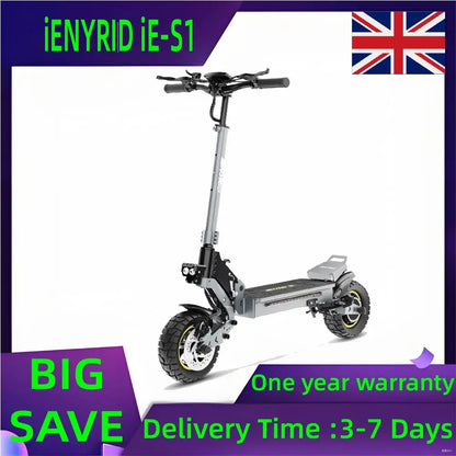 iENYRID iE-S1 Adult Electric Scooter Foldable 48V 15Ah 250W Off-Road Tire E-Mountain Scooter for Sports Entertainment Cycling