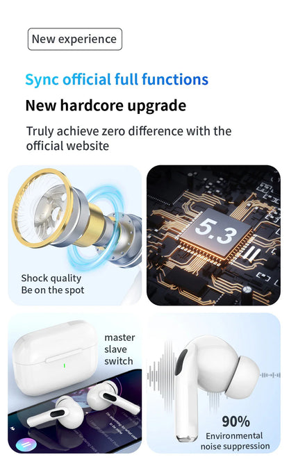 True Wireless Bluetooth Earphones Headphones Bin Lanyard HiFi Sound Low Latency Noise Reduction Earbuds for IOS Android