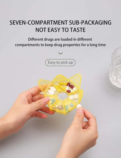 1Pcs Pill Case Plastic 7 Days Tablet Candy Box Portable Storage Tablet Holder Travel Organizer Pill Dispenser Container