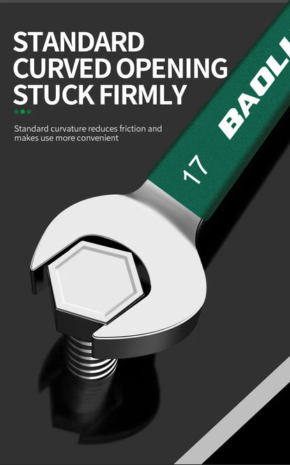 BaoLian Durable Wrench 8-30mm Plum Blossoms Open Combination Wrench Two-Way Double Fast Wrench Auto Repair Tools