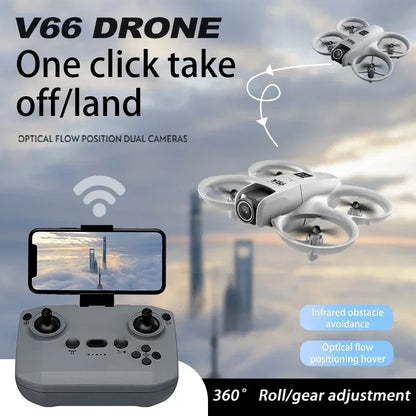 Lenovo V66 Mini Drone | 4K HD Camera, WiFi FPV, Obstacle Avoidance, Pocket-Sized RC Helicopter & Quadcopter