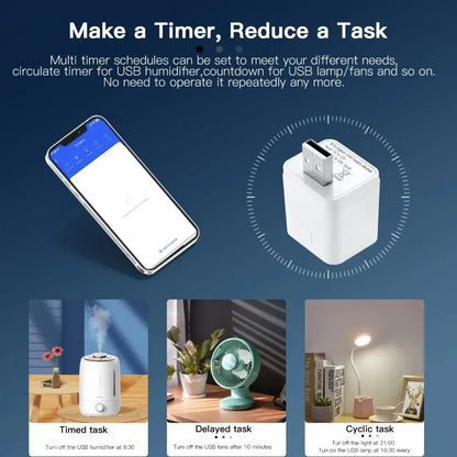Tuya Smart for Zigbee WiFi Mini 1 2 3 USB Adaptor Switch 5V Micro USB Power Adaptor Smart Life Control Via Alexa Google Home