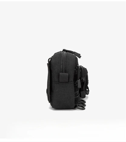 Tactical Molle Horizontal Admin Pouch with Front Drawstring Pocket EMT Pouch EDC Utility Orgaznier Bag Hunting Fanny Pack