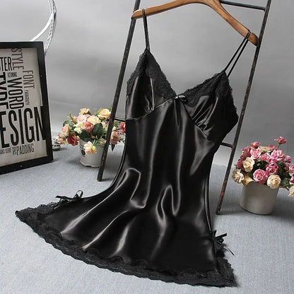 Sexy Lace Patchwork Camisola Lingerie Nighty Wedding Dress Sleep Wear Nightdress Clothes Women's Nightgowns Sexy Nightwear